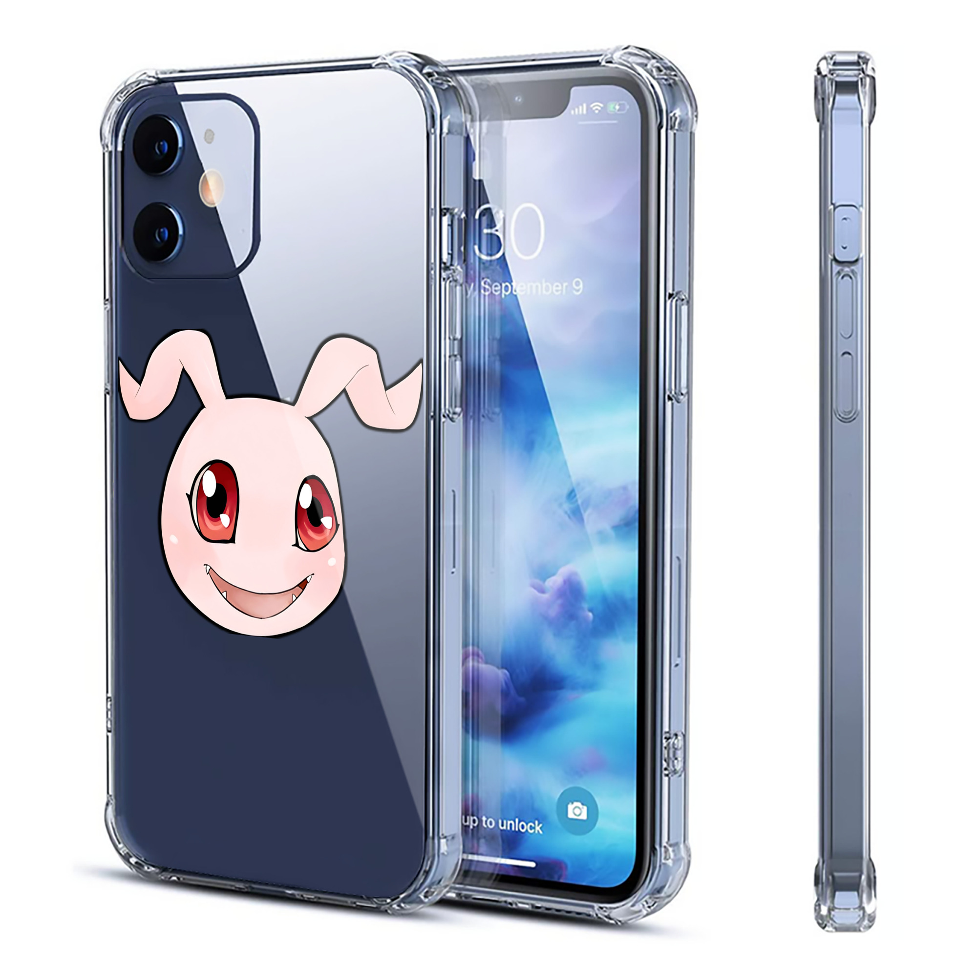 （画像用） Digimon デジタルモンスター/デジモン 【iPhone 12シリーズ対応】透明スマホケース（クリアソフトケース）